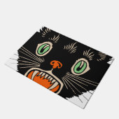  zwarte kat van Halloween Scared Deurmat (Schuin)
