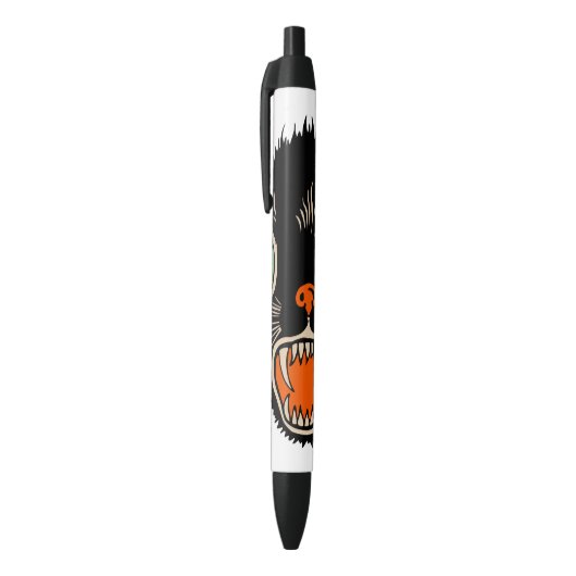 zwarte kat van Halloween Scared Inkt Pen (Top (Verticaal))