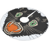  zwarte kat van Halloween Scared Kerstboom Rok (Gekanteld)