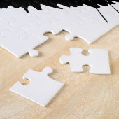  zwarte kat van Halloween Scared Legpuzzel (Zijkant)