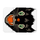 zwarte kat van Halloween Scared Magneet (Horizontaal)