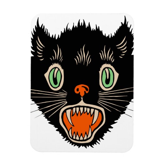 zwarte kat van Halloween Scared Magneet (Verticaal)
