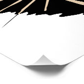 zwarte kat van Halloween Scared Perfect Poster (Hoek)