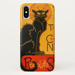 Zwarte Kat Vintage Halloween Steinlen Poster iPhone X Hoesje