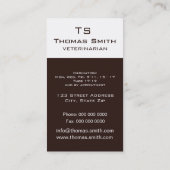 Zwarte kat visitekaartje (Achterkant)