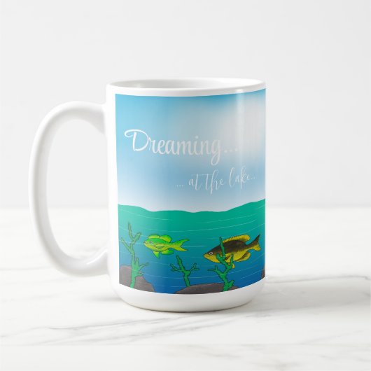 Zwarte kat Vist groot Koffiemok (Links)