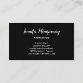 Zwarte Kat voor een magische volle maan Visitekaartje (Achterkant)