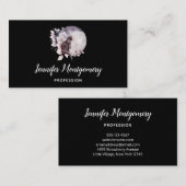 Zwarte Kat voor een magische volle maan Visitekaartje (Voorkant / Achterkant)