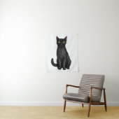 Zwarte kat wandkleed (In situ)