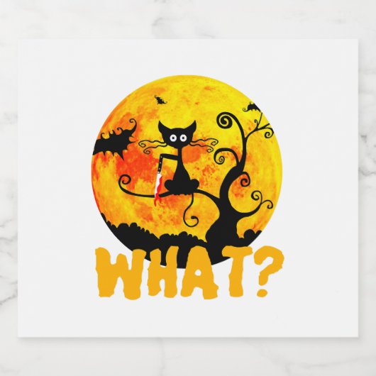 Zwarte kat Wat Zwarte kat - Sparkling Wijnetiket (Enkel label)