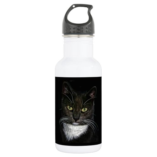 Zwarte kat waterfles (Voorkant)