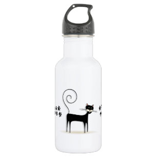Zwarte kat waterfles 