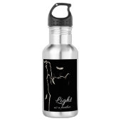 Zwarte kat waterfles  (Voorkant)