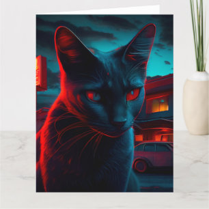 Zwarte Kat wenskaarten Kaart