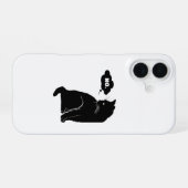 Zwarte Kat Zegt Nee – Grappige Kattenliefhebber iPhone 16 Hoesje (Achterkant horizontaal)