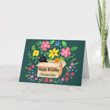 Zwarte katje in een doos Aangepaste naam Tekst Ver