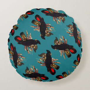  zwarte katkatoeno   Elizabeth Gould 1800 Rond Kussen