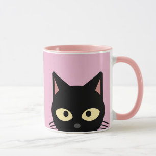 ZWARTE KATTE KOFFIE-MUGS VAN KATOEN MOK