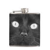 Zwarte kattekant - kolf heupfles (Voorkant)