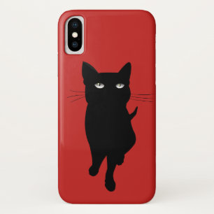 Zwarte kattekatje iPhone x hoesje