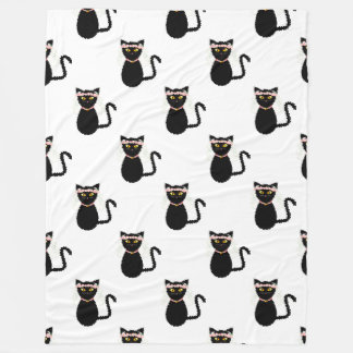 Zwarte katten 60x80 fleece deken