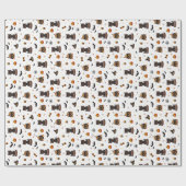 Zwarte katten cadeaupapier (Vlak)