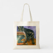 Zwarte katten | Canvas tas van kleurrijke kattenWa (Achterkant)