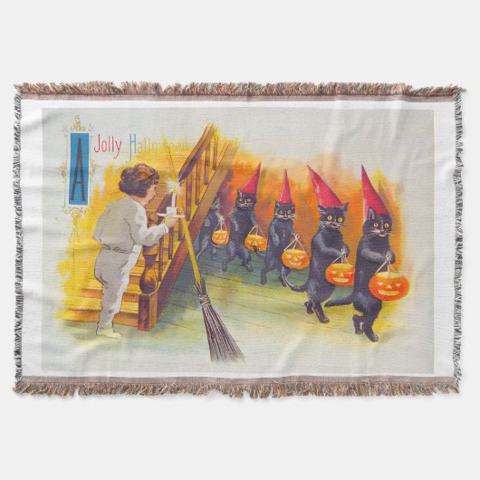  zwarte katten deken (Voorkant)