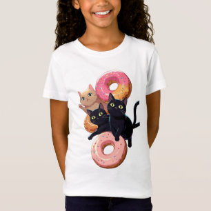 "Zwarte katten en heerlijke donuts: een perfecte c T-shirt