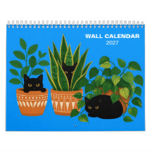 Zwarte katten en kamerplanten 2027 kalender
