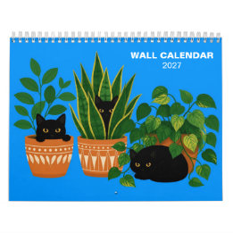 Zwarte katten en kamerplanten 2027 kalender