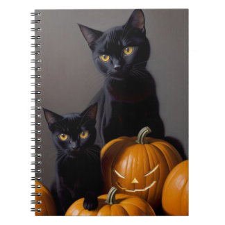 Zwarte katten en pompoenen notitieboek