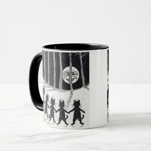 Zwarte katten houden handen in maanlicht · Louis W Mok (Voorkant links)