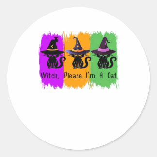 Zwarte katten in heks Petten Essential T-shirt Ronde Sticker