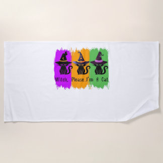 Zwarte katten in heks Petten Essential T-shirt Strandlaken