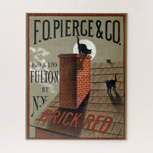  zwarte katten in het moonlichte reclamebord legpuzzel