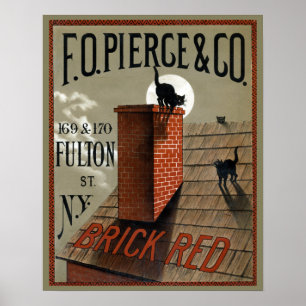 zwarte katten in het moonlichte reclamebord poster