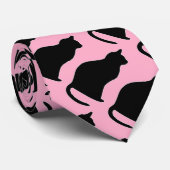 Zwarte katten in roze stropdas (Opgerold)