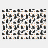 Zwarte katten inpakpapier vel (Voorkant 2)