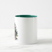 Zwarte Katten Kerstboom Kat Liefhebber Xmas Lights Mok (Midden)