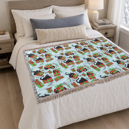 Zwarte Katten Kerstcadeaus Patroon Deken
