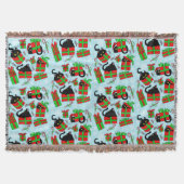 Zwarte Katten Kerstcadeaus Patroon Deken (Voorkant)