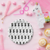 Zwarte katten papieren bordje (Feest)