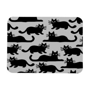 Zwarte Katten Patroon Magneet