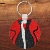 Zwarte katten sleutelhanger (Voorkant)