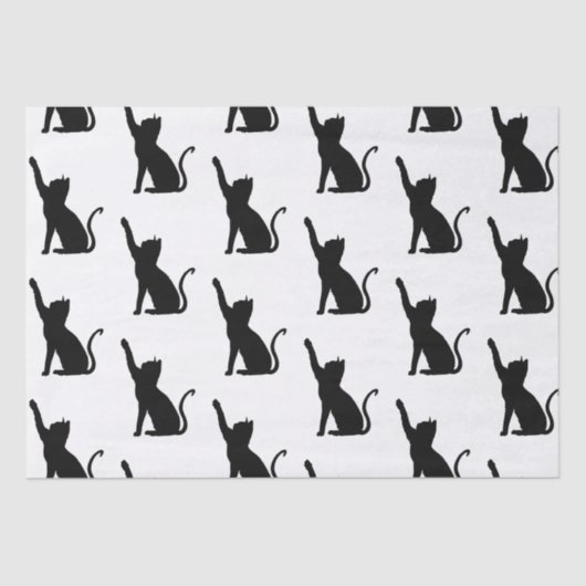 Zwarte katten tissuepapier (Voorkant)