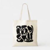 Zwarte katten tote bag (Achterkant)