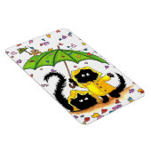 Zwarte katten van BiHrLe Magnet Magneet (Rechterzijde)