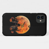 Zwarte Katten Volle Maan Grappig Dier Huisdier Lie Case-Mate iPhone Case (Achterkant (horizontaal))