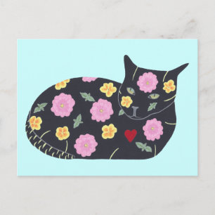 Zwarte kattenbloemen Planten Katten kunnen Briefka Briefkaart